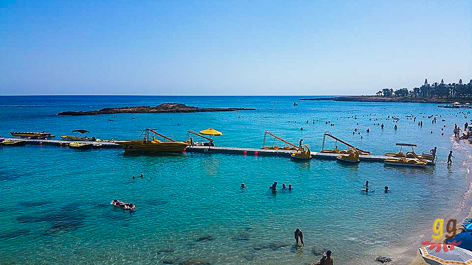 VIEW OF THE SEA AT FIG TREE BAY IN CYPRUS